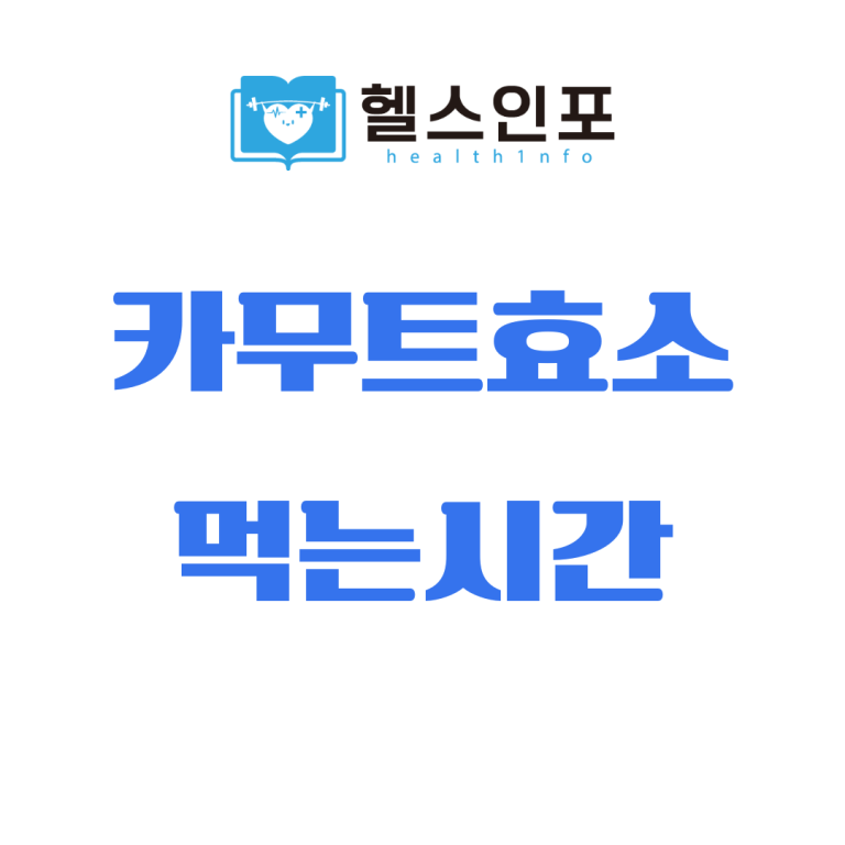 카무트효소 먹는시간