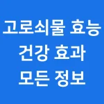 고로쇠물 효능