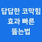 코막힘 뚫는법