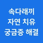 속다래끼 자연 치유 기간